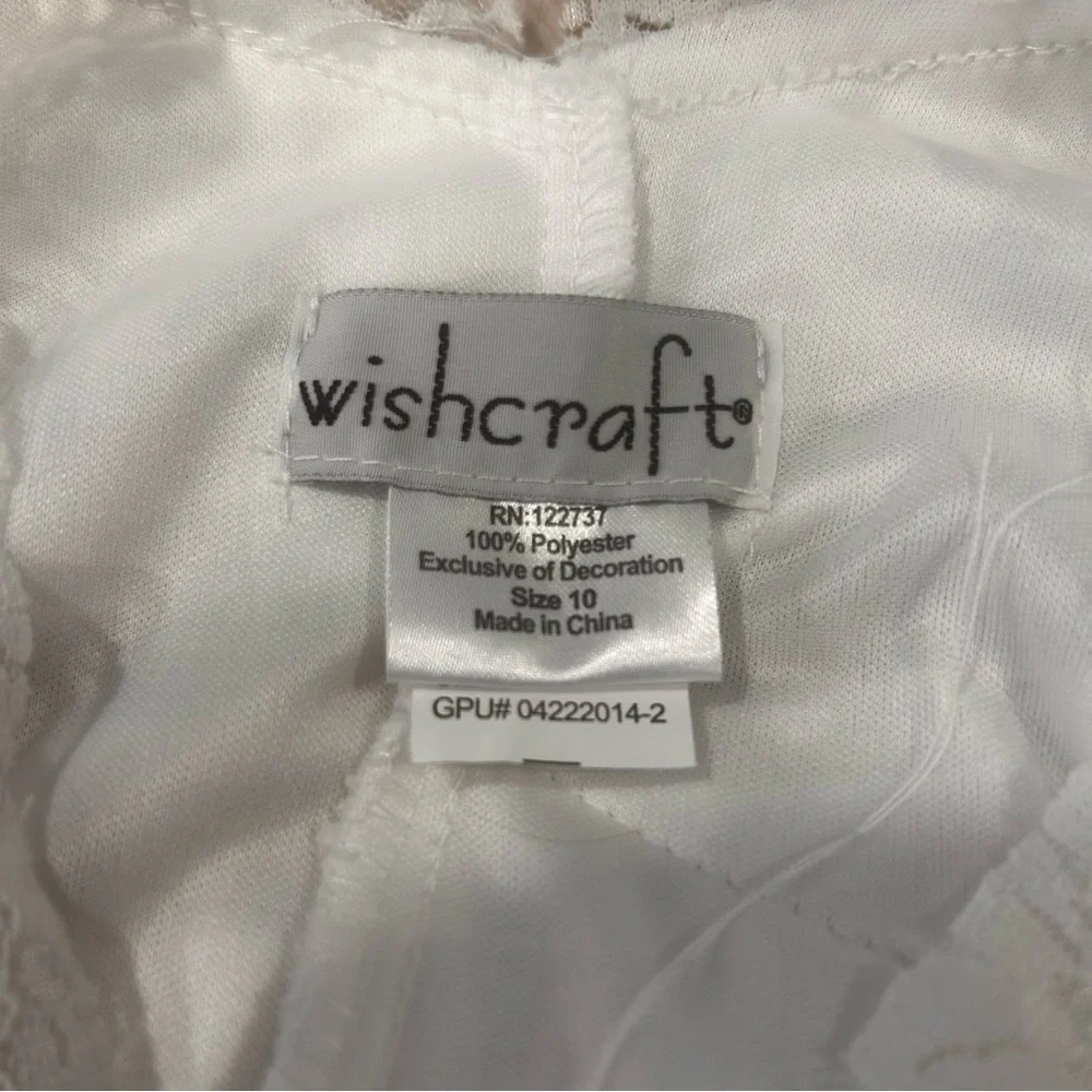 Chasing Fireflies Wishcraft LaceMummy Costume girls size 10 white Halloween 3pc